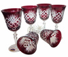 Ruby crystal wine glasses 220 ml Pineapple