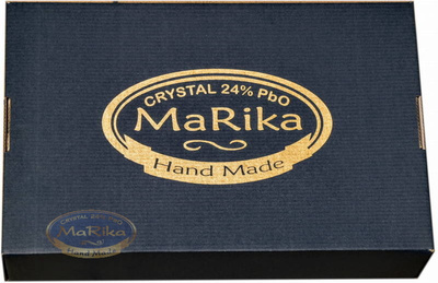 Juego de vino de cristal cobalto Piña