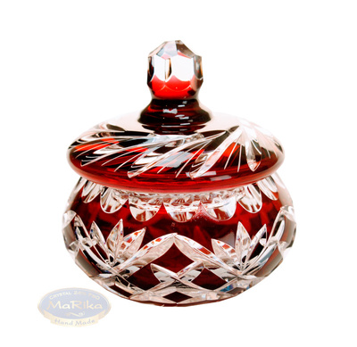 Azucarero de cristal Rubí Piña