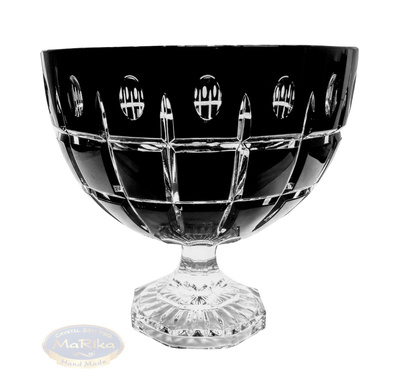 Black crystal bowl on the leg