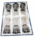 Black crystal wine glasses 170 ml French