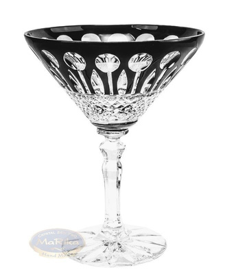Copas de martini de cristal negro 170ml Francés