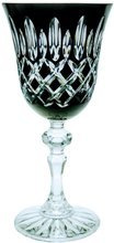 Copas de vino de cristal negro 170 ml Crate Olive