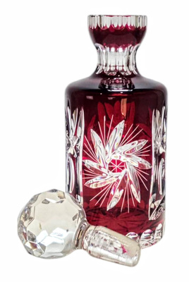 Decantador de cristal rubí para Vodka Mill Olive 500 ml