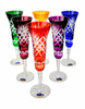 Coloured crystal champagne glasses 170 ml Pineapple