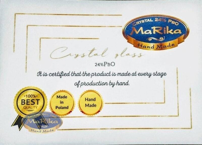 Ruby crystal wine glasses, 2 pcs