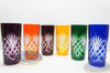 Coloured crystal glasses for water and drinks 320 ml Pineapple