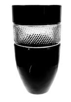 Jarrón de cristal negro