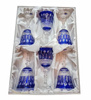 Cobalt crystal wine glasses 170 ml French