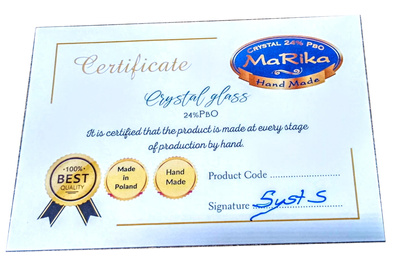 Coloured crystal champagne glasses 150ml Pineapple