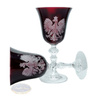 Red crystal glasses for cognac with eagle 250ml