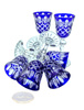 Cobalt crystal liqueur glasses 60 ml Crate Olive