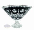 Black crystal legged bowl 35 cm Crate Olive