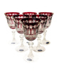 Ruby crystal wine glasses 220ml French