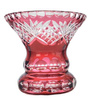 Rubinowy kryształowy wazon 16 cm Ananas