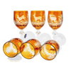 Copas de vino de cristal con motivo de caza grabado 130 ml