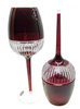 Ruby crystal wine glasses, 2 pcs