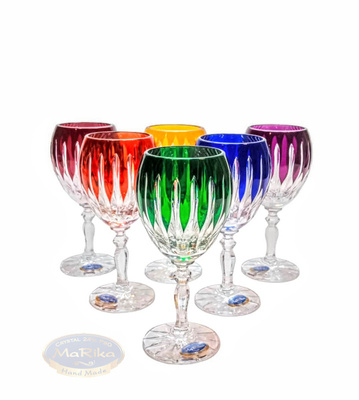 Colour crystal liqueur glasses 60ml Line