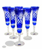 Copas de champán de cristal cobalto 170 ml Pineapple
