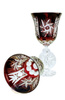 Ruby crystal wine glasses 280ml Olive grinder
