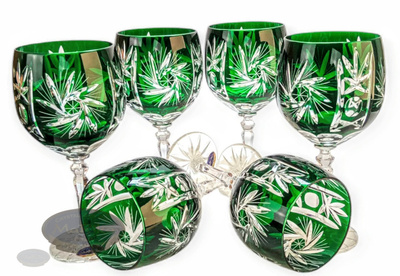 Copas de vino de cristal esmeralda 280 ml Almazara