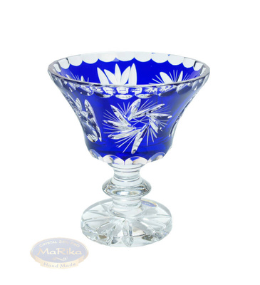 Cobalt crystal platter 12 cm Mill Olive