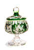 Emerald Crystal Sugar Bowl 8 cm Olive Mill