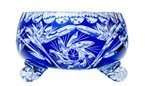 Cobalt crystal fruit bowl  16 cm Grinder Olive