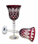 Ruby Crystal Wine Glasses 280 ml Crate Olive - Set of 2.