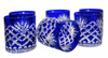 Vasos de whisky de cristal cobalto Piña 6 piezas