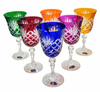 Coloured crystal wine glasses 220 ml Pineapple