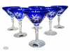 Cobalt crystal martini glasses 110ml Olive Mill