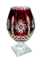 Jarrón de cristal con patas de rubí Mill Olive