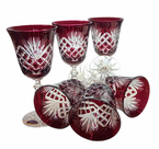 Copas de vino de cristal rubí 220 ml Pineapple