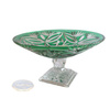 Emerald crystal fruit platter 28 cm