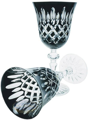 Copas de vino de cristal negro 170 ml Crate Olive