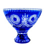 Cobalt crystal legged bowl