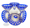 Cobalt crystal martini glasses 170ml French