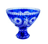 Cobalt crystal legged bowl