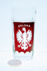 Crystal red glass with polish eagle 320ml