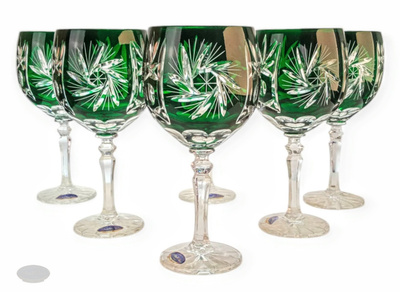 Copas de vino de cristal esmeralda 280 ml Almazara