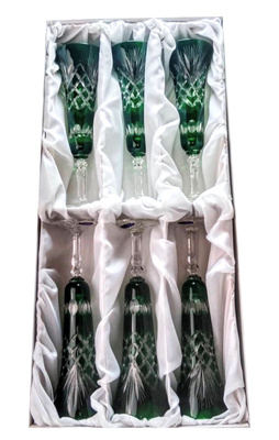 Copas de champán de cristal esmeralda 170 ml Piña