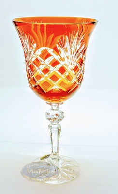 Colour crystal wine glasses 280ml Pineapple