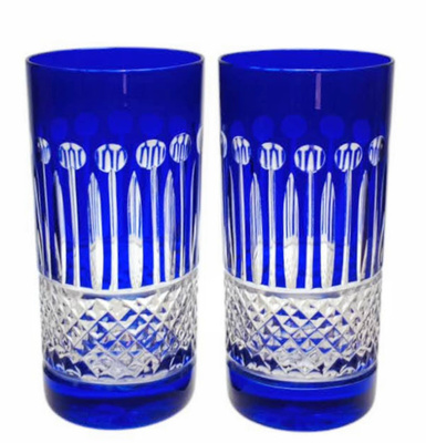 Vasos de cristal negro para agua y bebida 320 ml French