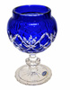 Cobalt crystal candle holder 20 cm Pineapple