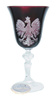 Red crystal glasses for cognac with eagle 250ml