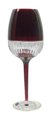 Ruby crystal wine glasses, 2 pcs
