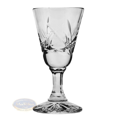 Crystal glasses for vodka 25ml Frozen Leaf