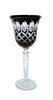 Black crystal wine glasses 280 ml Crate Olive