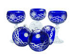 Cobalt crystal champagne glasses 150ml Pineapple